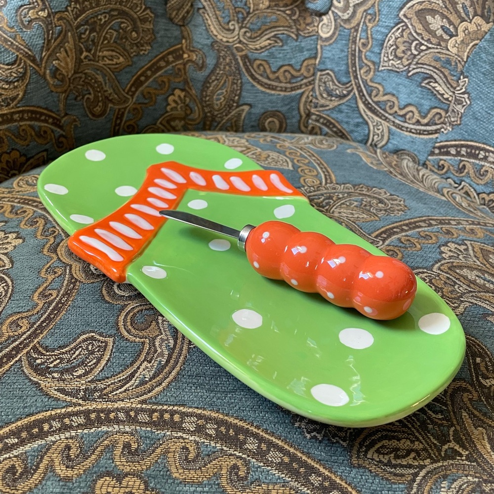 Flip Flop Party Serving Dish and Spreader